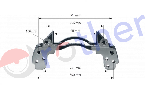 P014106010 - Portapinzas Knorr SN6 Iveco Izquierdo