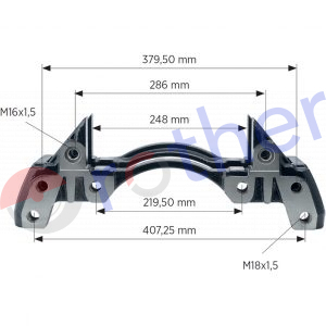 P014107002 - Portapinzas Knorr SB7/SN7 Man TGA / ZF delantero y trasero