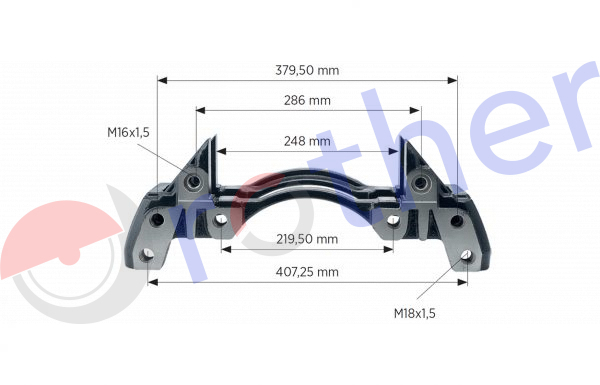 P014107002 - Portapinzas Knorr SB7/SN7 Man TGA / ZF delantero y trasero