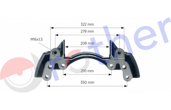 P014137001 - Portapinzas Knorr SL7 Mercedes trasero