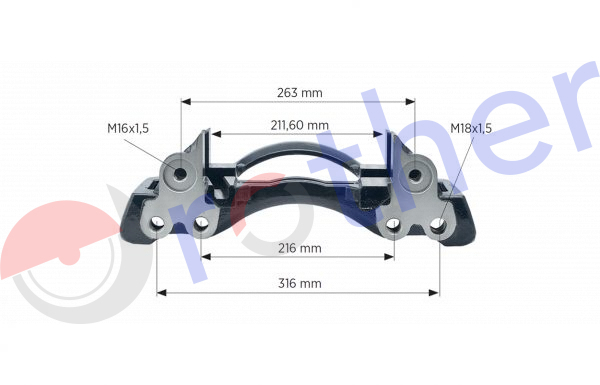 P016019015 - Portapinzas Wabco PAN19-1